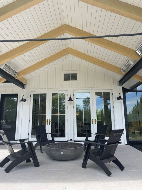 IMG 0366 residential exterior lighting patio porch firepit grill Union Gooseneck 10in 100 Black G26arm