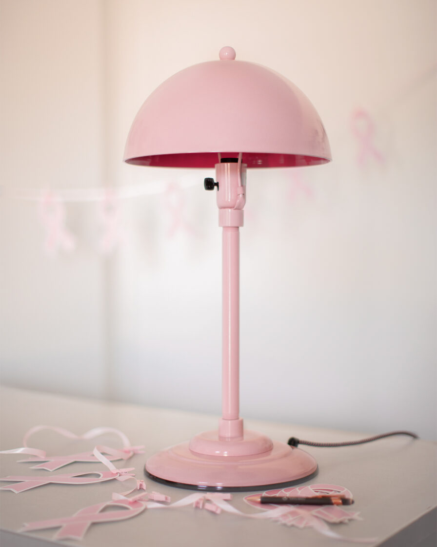 Support Breast Cancer Awareness with TwoToned Pink Lamp