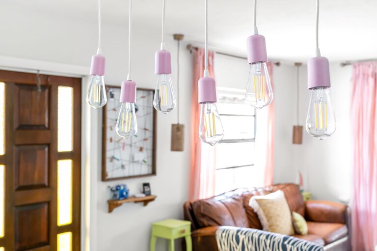 BarnLight6 residential interior lighting kitchen dining Downtown Minimalist 6 Light Chandelier 480 Blush Pink SWH