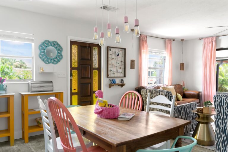 BarnLight7 residential interior lighting kitchen dining Downtown Minimalist 6 Light Chandelier 480 Blush Pink SWH