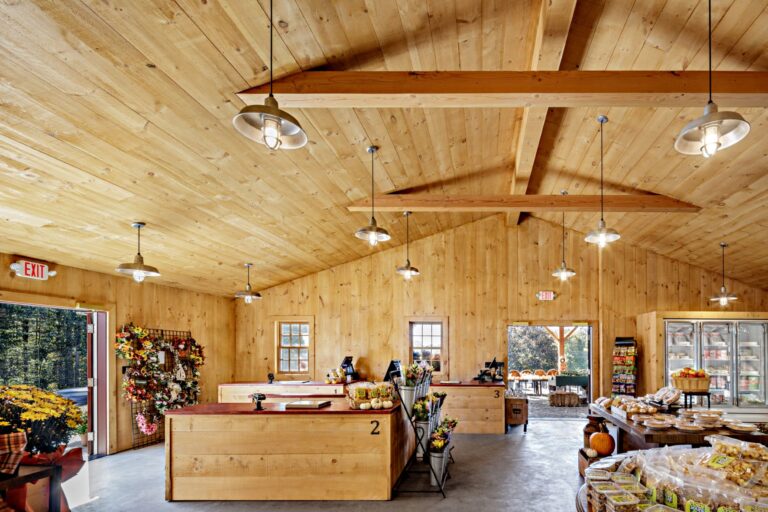 Windhill Marini Fall22 01 commercial interior lighting farmstand retail Original Warehouse Pendant on 16in 975 Galvanized TGG Clear Glass