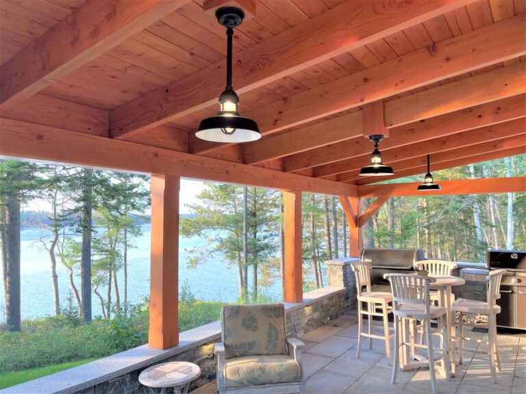 IMG 1726 residential exterior lighting porch Sydney LED Stem Mount Pendant 14in 106 Matte Black 12in stem No Cap Hang Straight Canopy Ribbed Glass