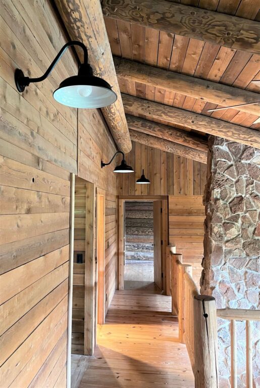 image2 residential interior lighting cabin wood Bomber Gooseneck 13in 106 Matte Black G26arm