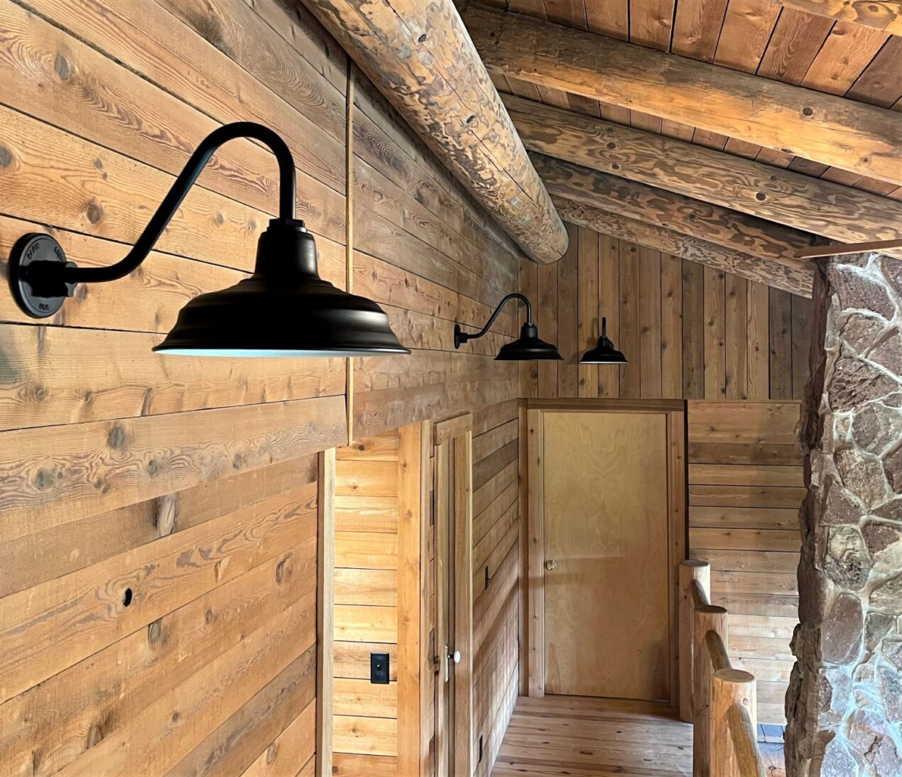 Authentic American-Made Lighting Enhances Log Cabin Reno