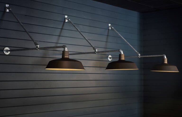 BarnLight DGHV0259 commercial interior lighting restaurant Original Warehouse Gooseneck Light 20in 940 Painted Aged Copper G36arm 975 Galvanized