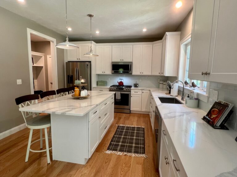 image 7 residential interior lighting kitchen island Sinclair Stem Loop Pendant 14in 250 White Putty Cotton Twist 12in stem Nickel Knob Switch