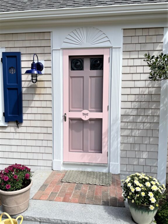 68226803647 residential exterior lighting porch entryway Original Wall Sconce 12in 750 Cobalt Blue TGG Clear Glass Dusk to Dawn Photocell