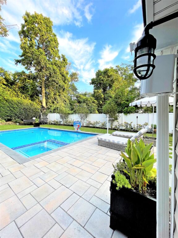 IMG 0245 residential exterior lighting patio pool porch Industrial Guard Sconce 105 Textured Black No Shade TGG Ribbed Glass