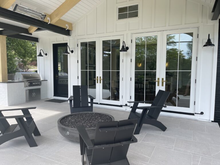 IMG 0367 residential exterior lighting patio porch firepit grill Union Gooseneck 10in 100 Black G26arm