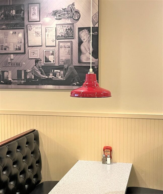 IMG 2229 commercial interior lighting restaurant Union Pendant Light 14in 455 Cherry Red SWH