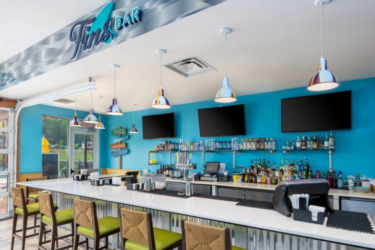 Margaritaville Lodge 1 Commercial interior lighting bar Pollock No 2 10in SBK