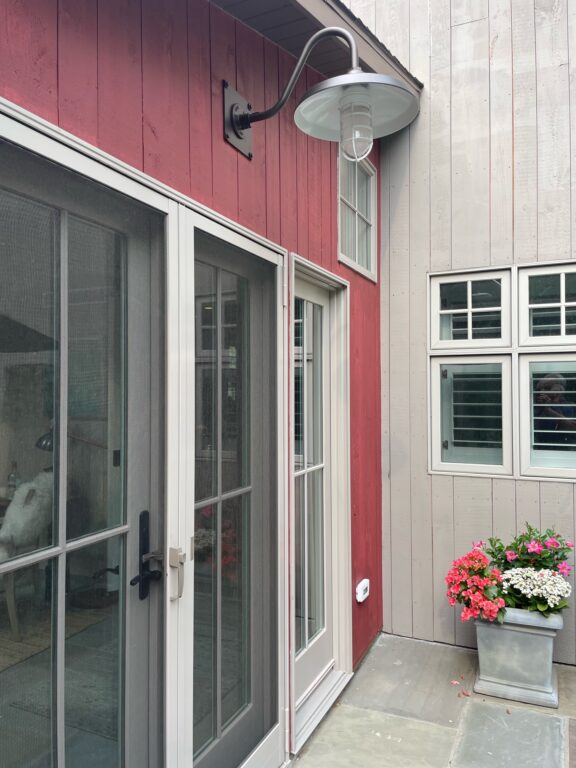 image1 residential exterior lighting patio Marathon Nautical LED Gooseneck Light 16in 615 Oil Rubbed Bronze G15arm CGG Frosted Glass HDBP