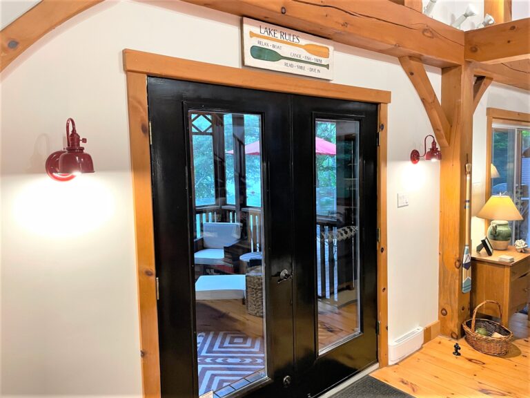 IMG 1631 residential interior lighting on doorway entryway Fargo Wall Sconce 400 Barn Red Paddle Switch