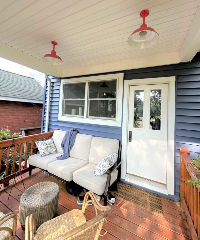 IMG 2440 residential exterior lighting porch Original Stem Mount Pendant 14in 470 Watermelon 6in stem