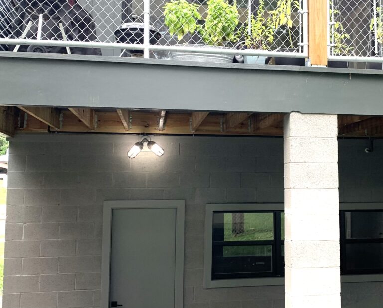 IMG 3053 residential exterior lighting on Streamline Industrial Guard Sconce 975 Galvanized TGG Ribbed Glass Atomic Topless Dual Sconce 975 Galvanized TGG Ribbed Glass edit