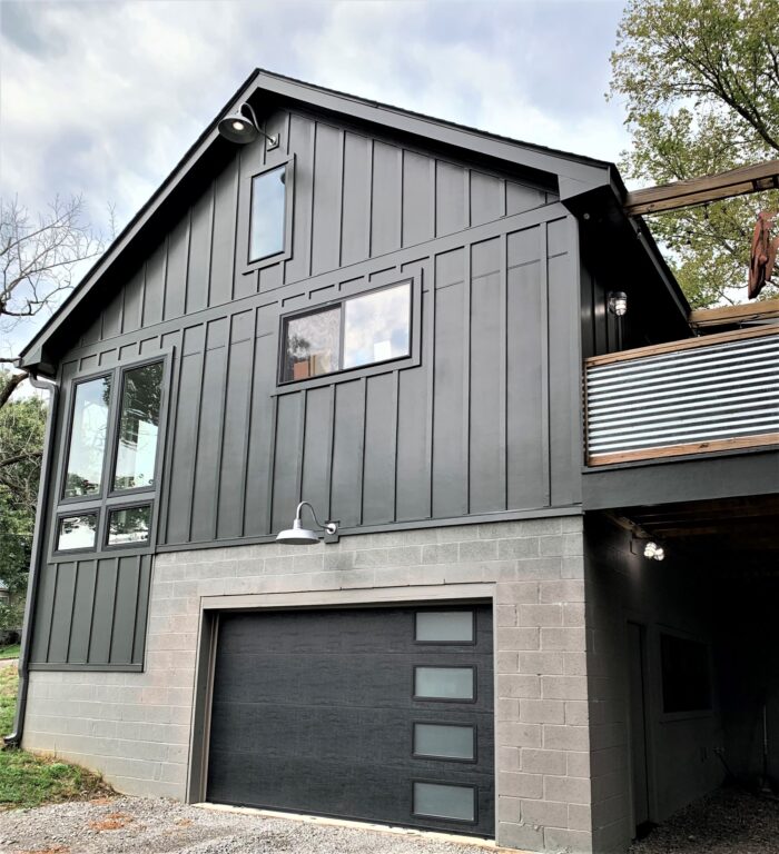 IMG 3062 residential exterior lighting Original Warehouse Gooseneck 18in 975 Galvanized G22arm